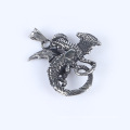 Fashion rétro volant dragon bijoux en acier inoxydable titane en acier pendentif en argent